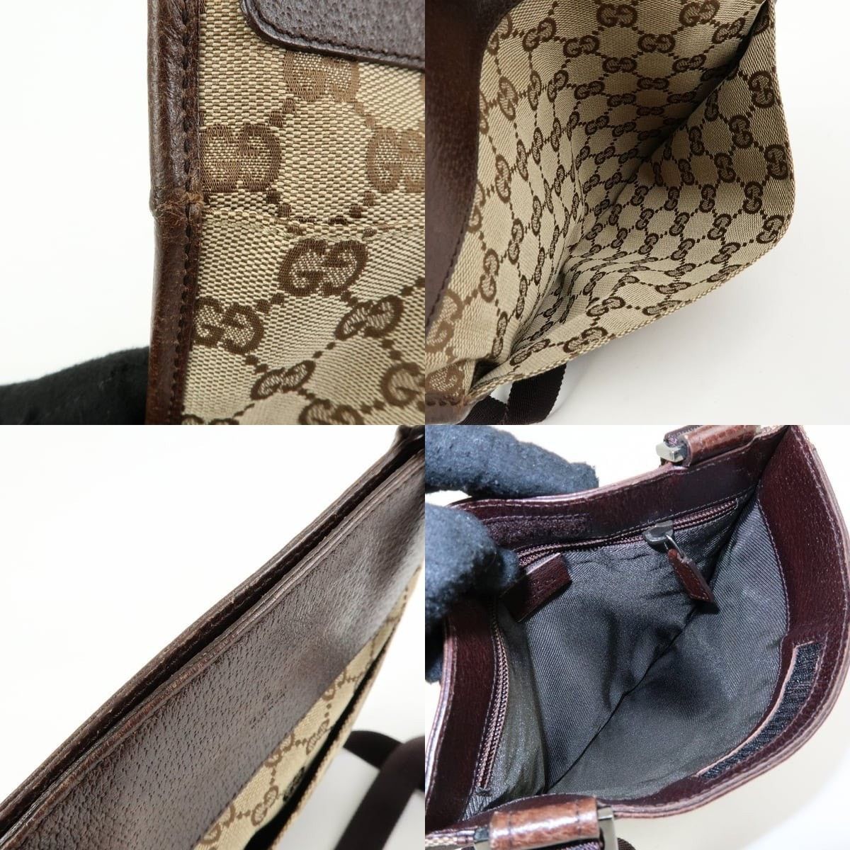Gucci Gucci GG Canvas Crossbody Bag Brown Size ONE SIZE - 7 Thumbnail