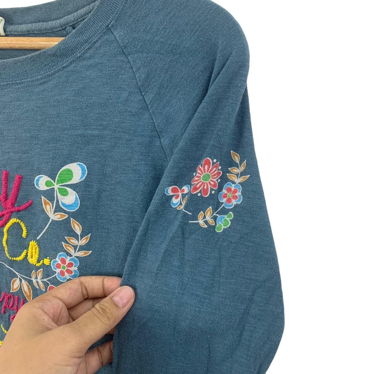 Quiksilver QUIKSILVER ROXY COLLECTION Embossed Floral Tee Shirt Top Size M / US 6-8 / IT 42-44 - 6 Thumbnail