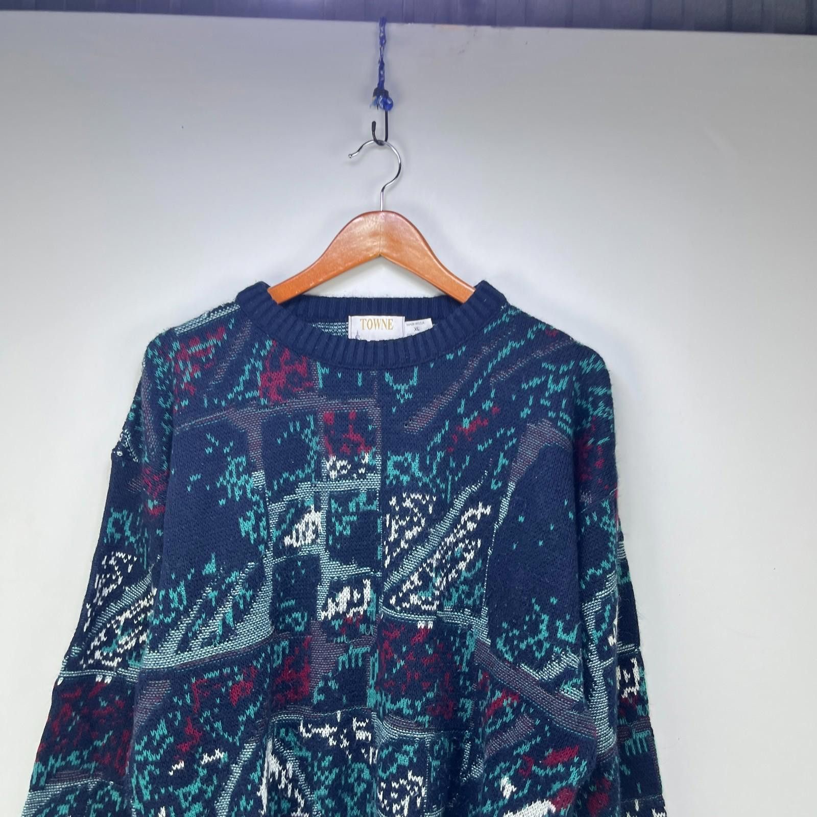Vintage Vintage Coogi Style London Fog Knit Sweater XL 3D Pattern Size US XL / EU 56 / 4 - 2 Thumbnail
