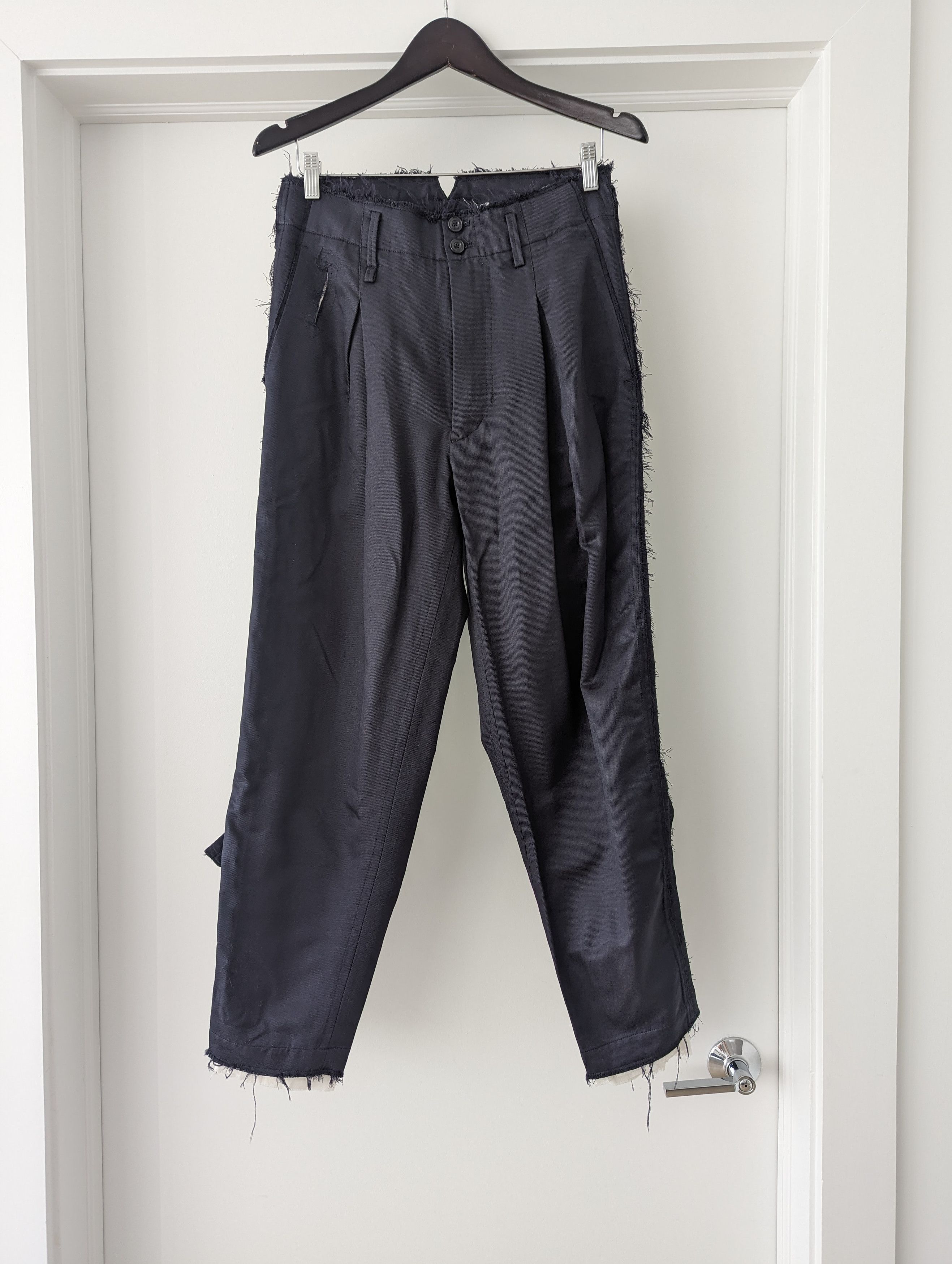 image of Takahiromiyashita The Soloist Double Layer Bondage Trousers in Navy, Men's (Size 30)