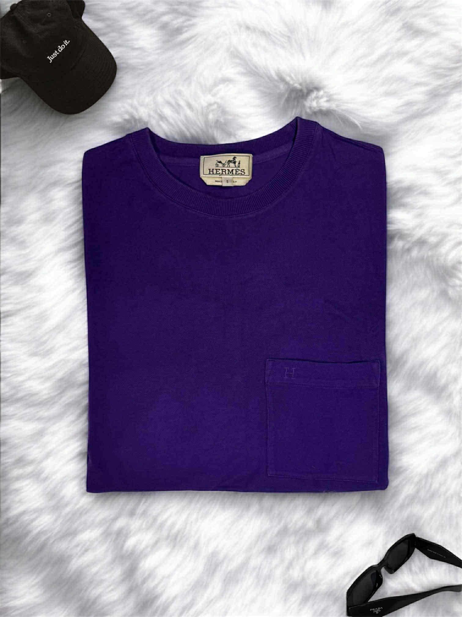 Hermes Hermes Men Basic Purple Color Luxury Style Made In Italy Size US S / EU 44-46 / 1 - 2 Thumbnail
