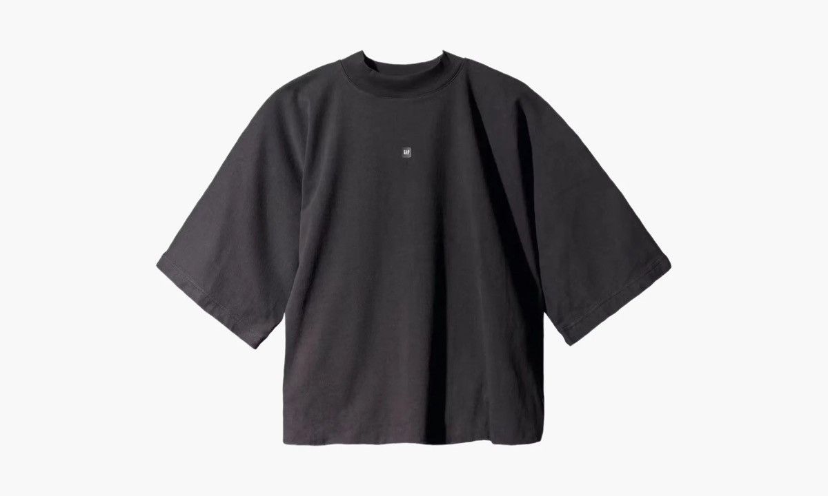 image of Balenciaga x Gap Yzy Gap Logo Crop Tee in Black, Men's (Size Medium)