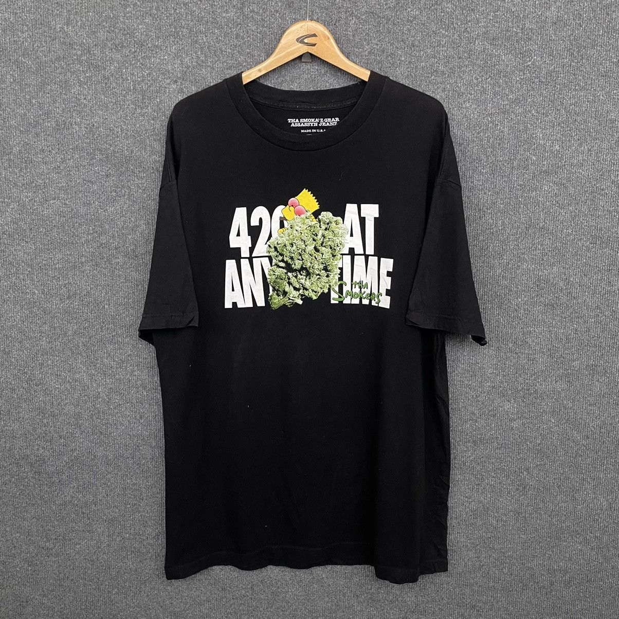 Rap Tees × The Simpsons ASSASSYN JEANZ x Bart Simpsons Smoke Weed T Shirt Size US XL / EU 56 / 4 - 1 Thumbnail