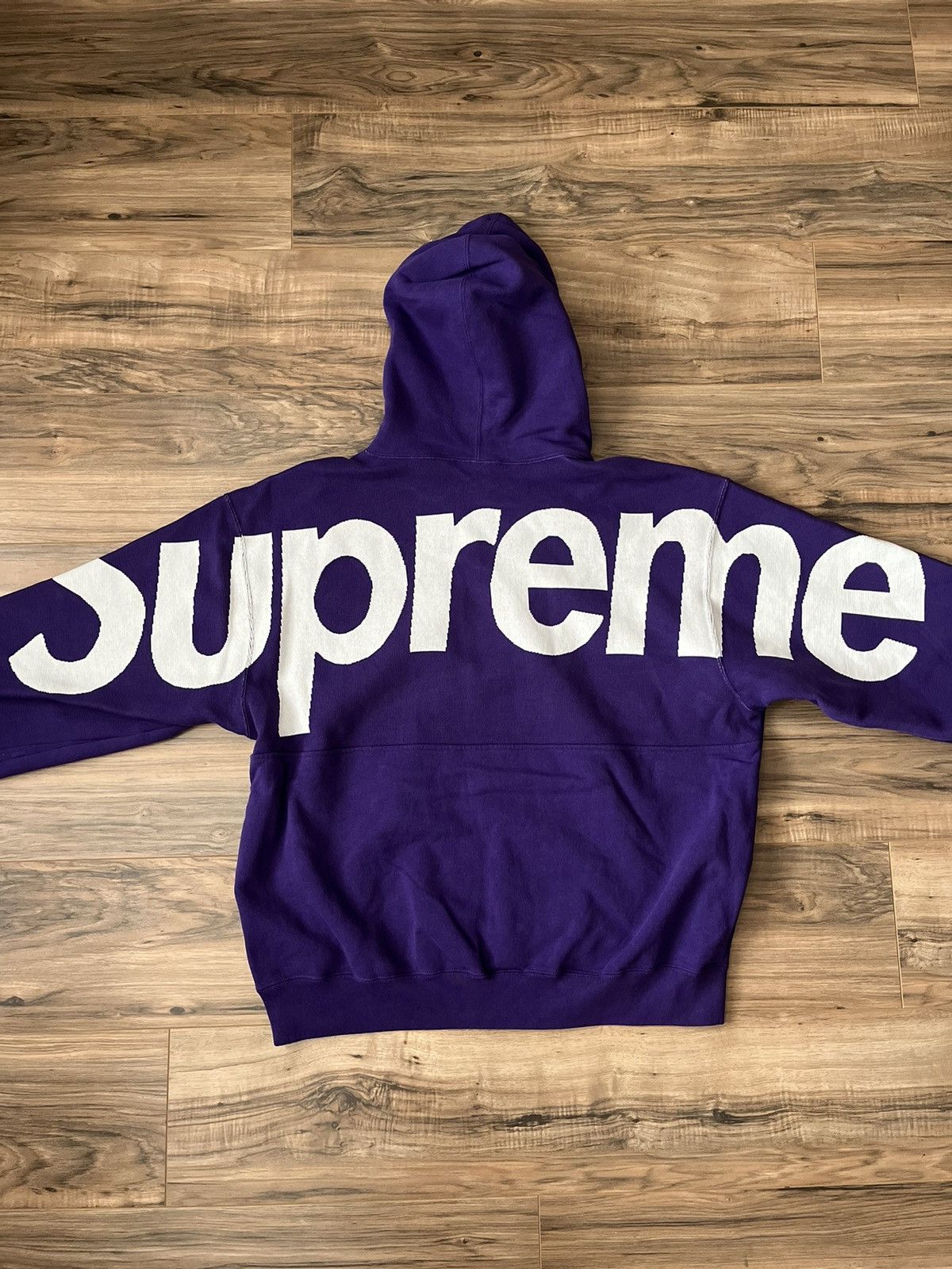 Supreme Supreme Big Logo Jacquard Hooded Sweatshirt | Grailed