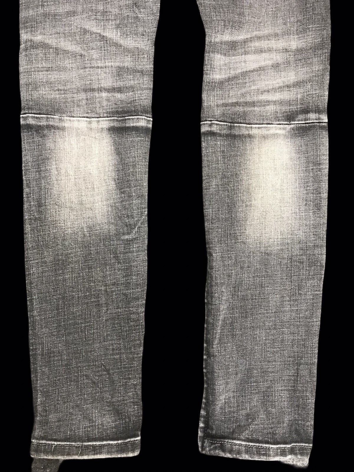 Japanese Brand 💥mnml Black Stone Wash Skinny Distressed Denim F191 Size US 32 / EU 48 - 14 Thumbnail