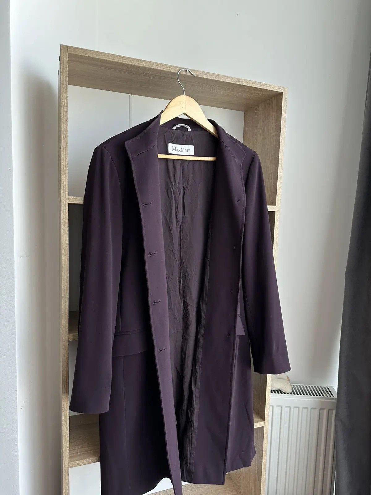 Max Mara × Vintage Vintage Max Mara Coat Violet Light Size 42 Size M / US 6-8 / IT 42-44 - 21 Thumbnail