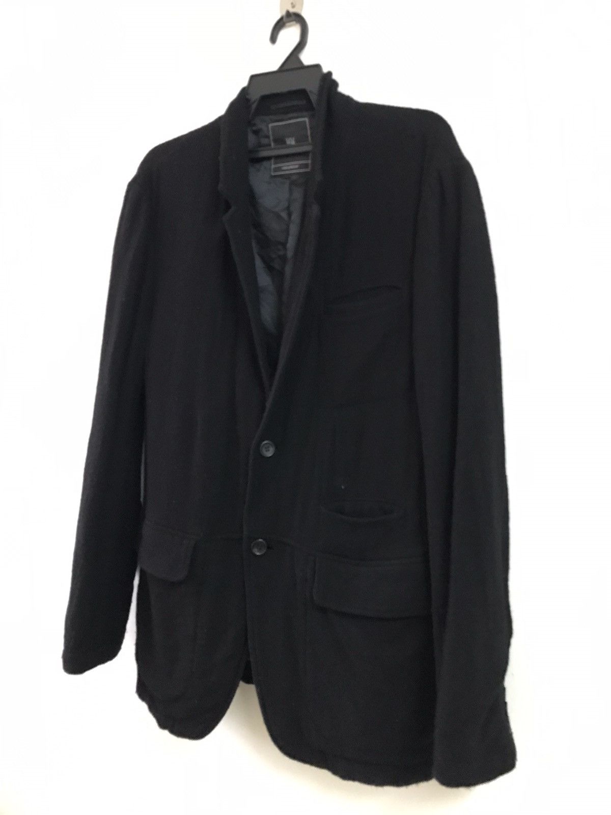 Jun Takahashi Undercover Jun Takahashi X Uniqlo Black Wool Coat jacket Size US L / EU 52-54 / 3 - 10 Thumbnail