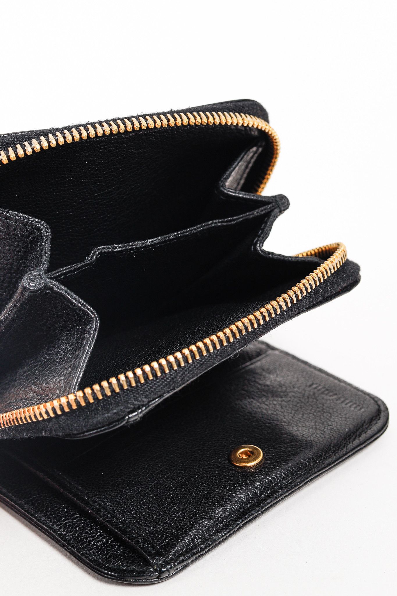 Miu Miu Miu Miu Black Leather Bi-Fold Compact Wallet Size ONE SIZE - 10 Thumbnail