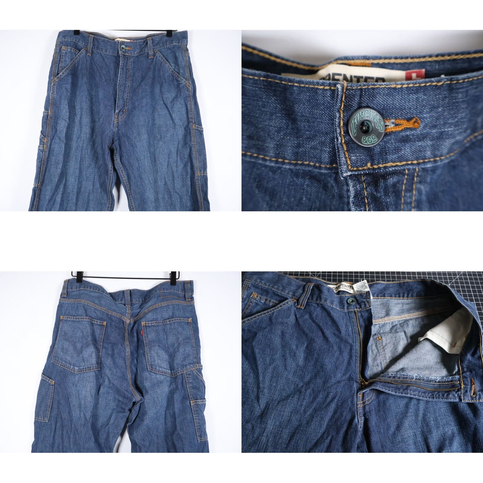Levi's VTG Levi's Carpenter Jeans Men's 36 x 34 Blue Loose Straight Workwear Baggy 2006 Size US 36 / EU 52 - 9 Thumbnail