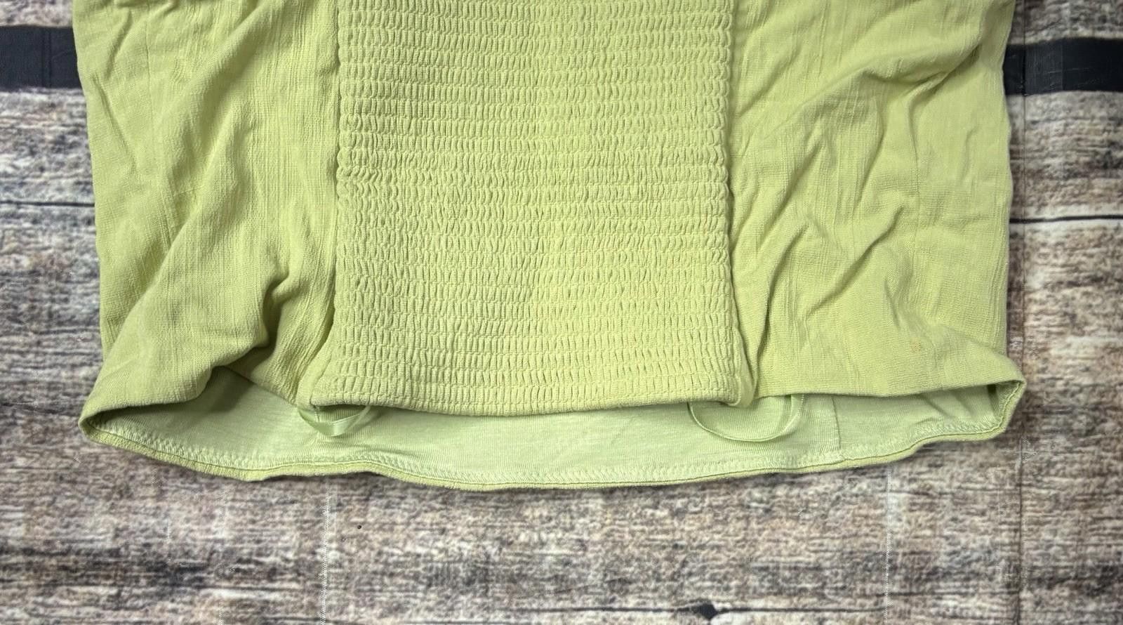 Free People Free People Tank Top Womens XS Viscose Green Ruched Size XS / US 0-2 / IT 36-38 - 7 Thumbnail