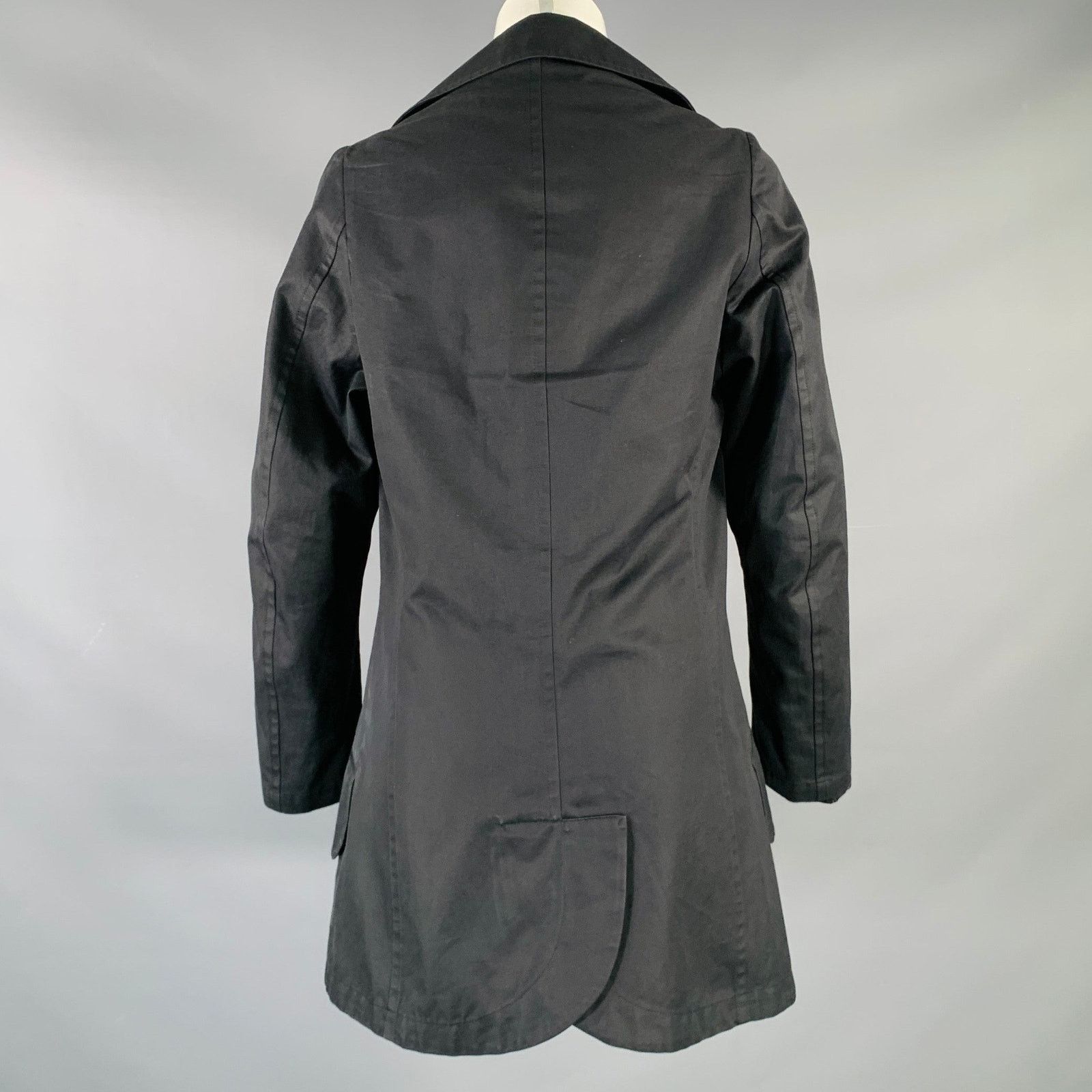 Yohji Yamamoto YOHJI YAMAMOTO Size S Black Cotton Notch Lapel Coat Size S / US 4 / IT 40 - 5 Thumbnail
