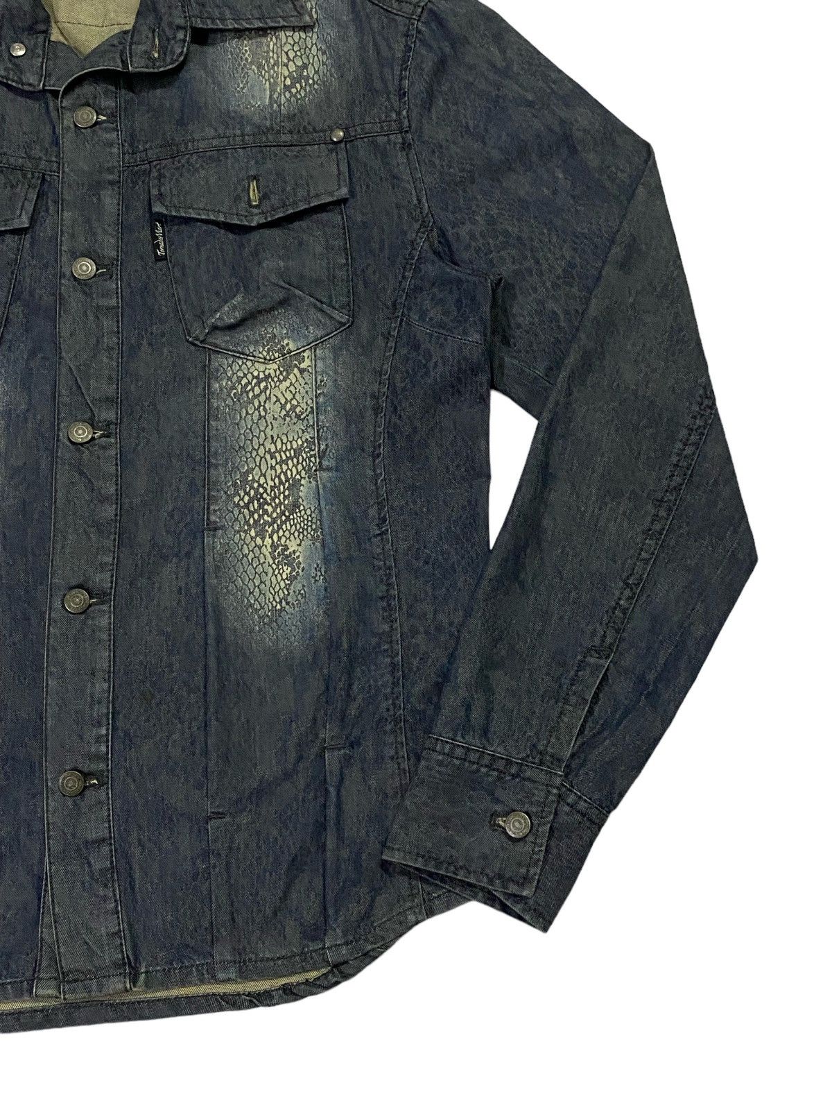 Tornado Mart Tornado Mart Snakeskin Printed Jeans Button Ups Shirt Size M / US 6-8 / IT 42-44 - 15 Thumbnail