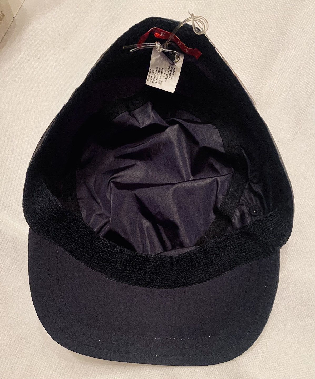 Prada Prada 🇮🇹 Blue Nylon Logo Techno Stripe Cadet Cap Vintage NWT Size ONE SIZE - 17 Thumbnail