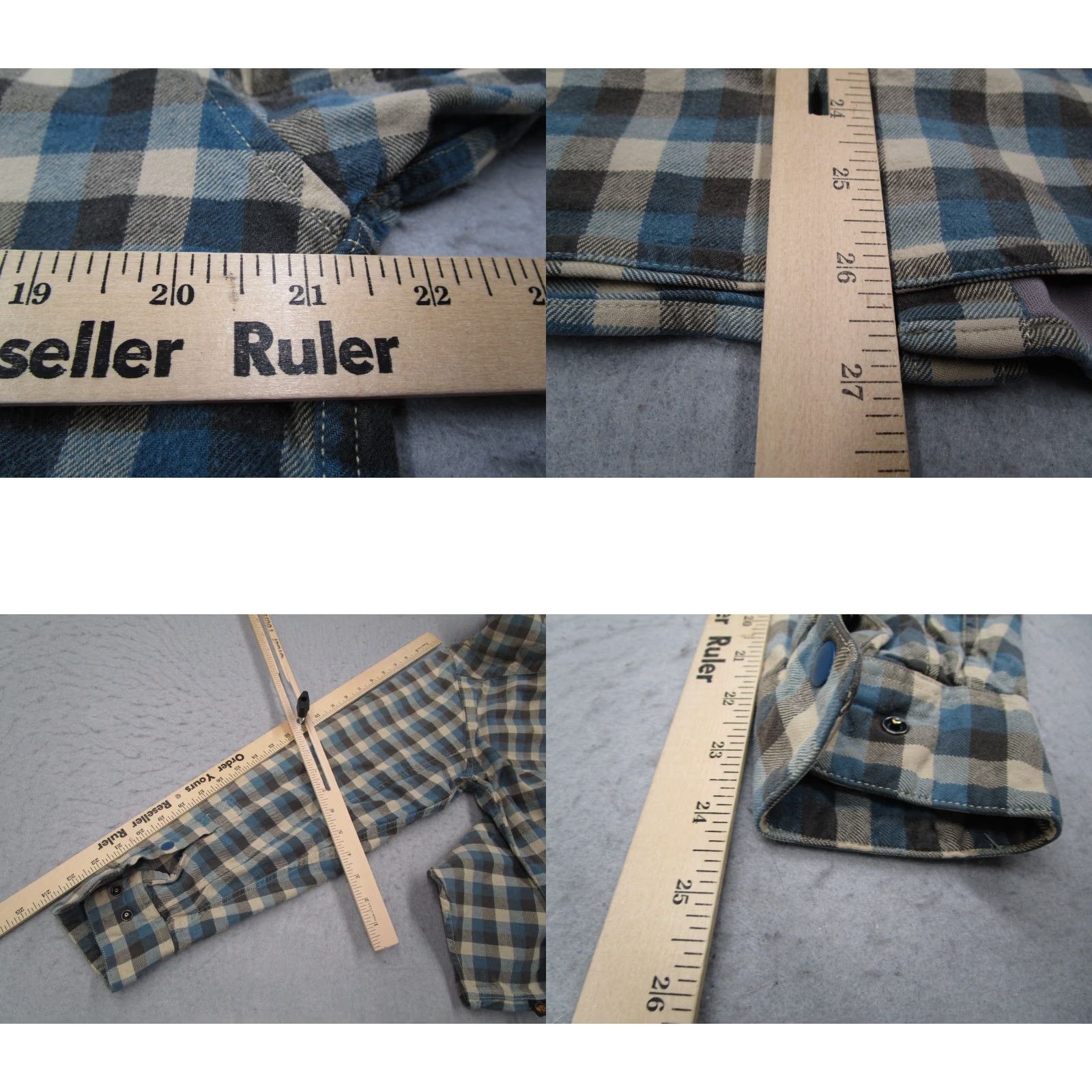 Howler Brothers Howler Brothers Shirt Mens Medium Blue Check Snap Front Workwear Hike Yoke Rancher Size US M / EU 48-50 / 2 - 8 Thumbnail