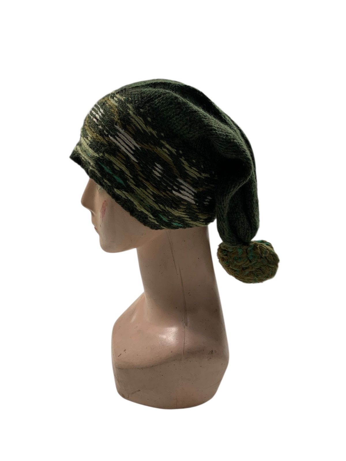 Japanese Brand Crochet knitted long beanie hats rare Size ONE SIZE - 2 Thumbnail