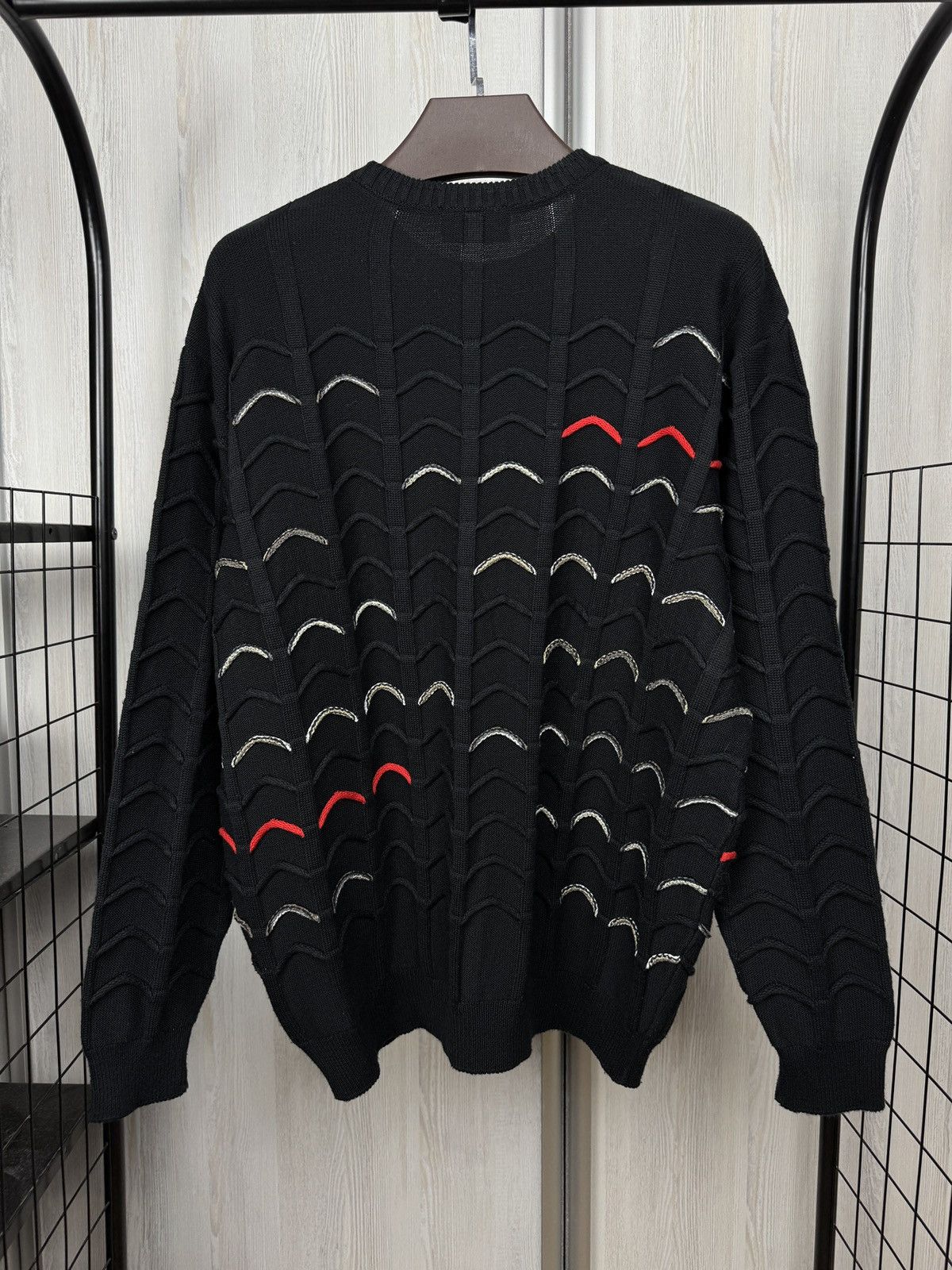 Carlo Colucci Carlo Colucci black cable knitted cotton sweater size 54 Size US L / EU 52-54 / 3 - 8 Thumbnail