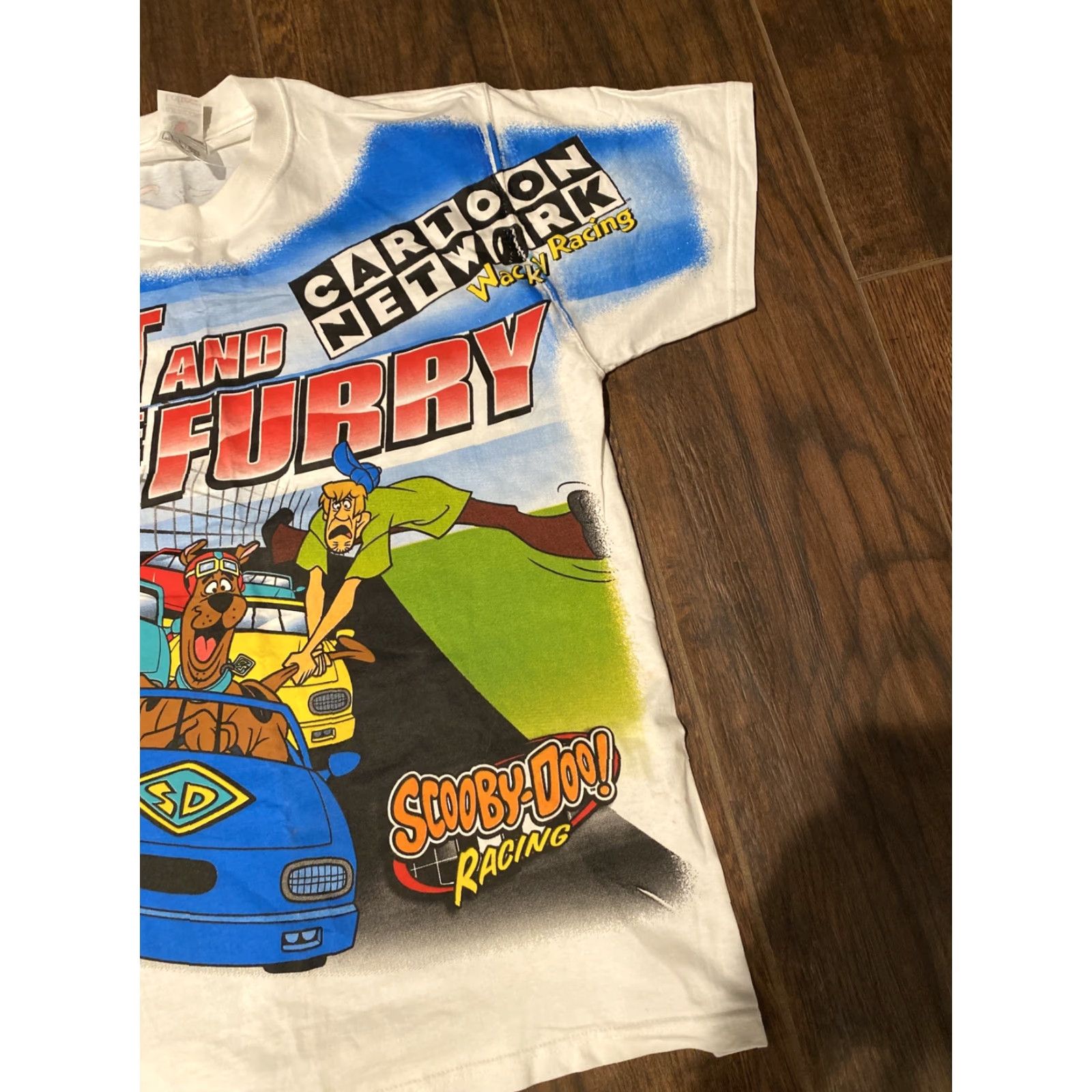 Fruit Of The Loom VINTAGE Cartoon Network Scooby Doo Wacky Racing All Over Print T-Shirt Large Size US L / EU 52-54 / 3 - 2 Thumbnail