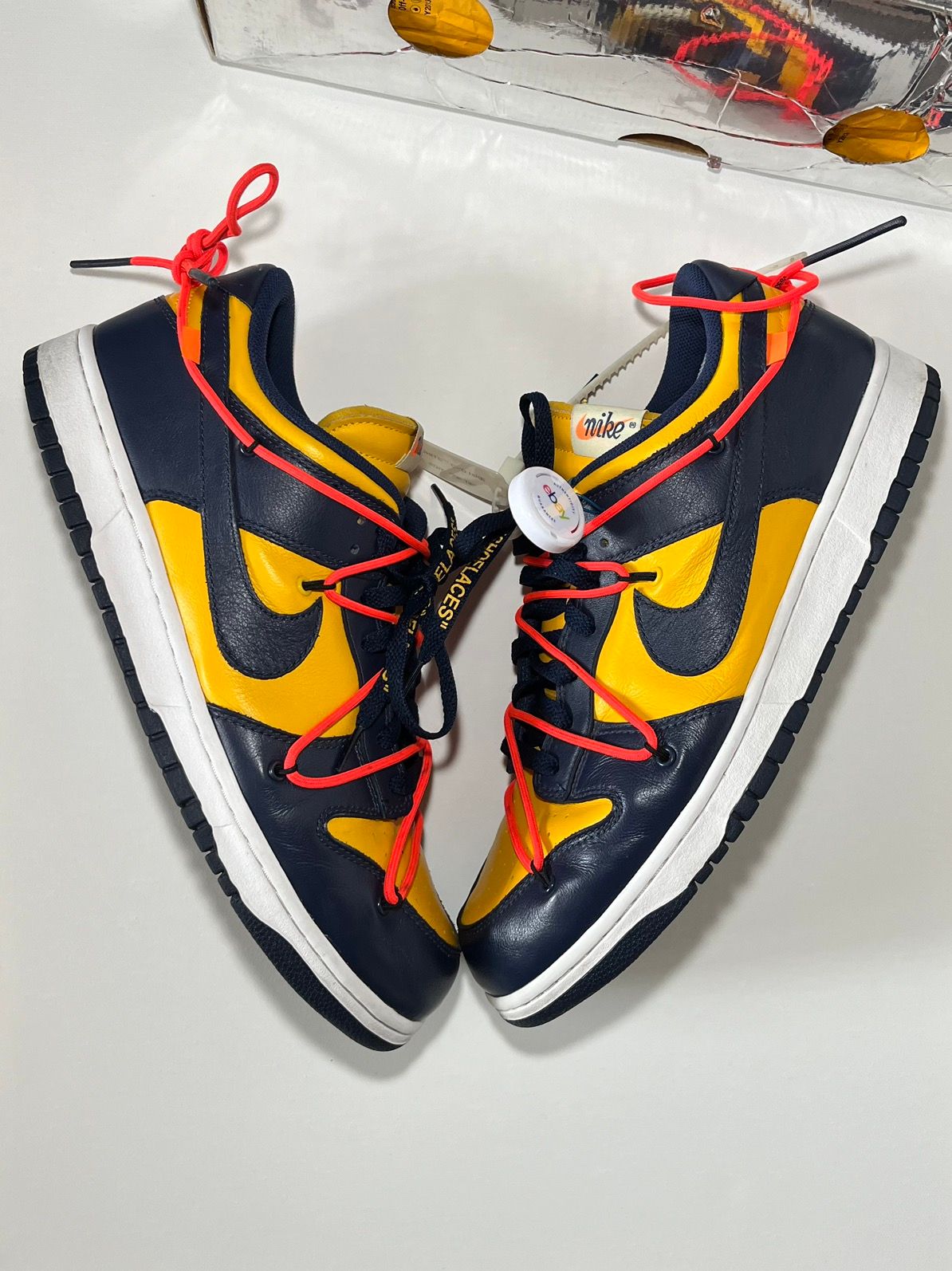 Pre-owned Nike X Off White Nike Dunk University Gold Shoes In Yellow
