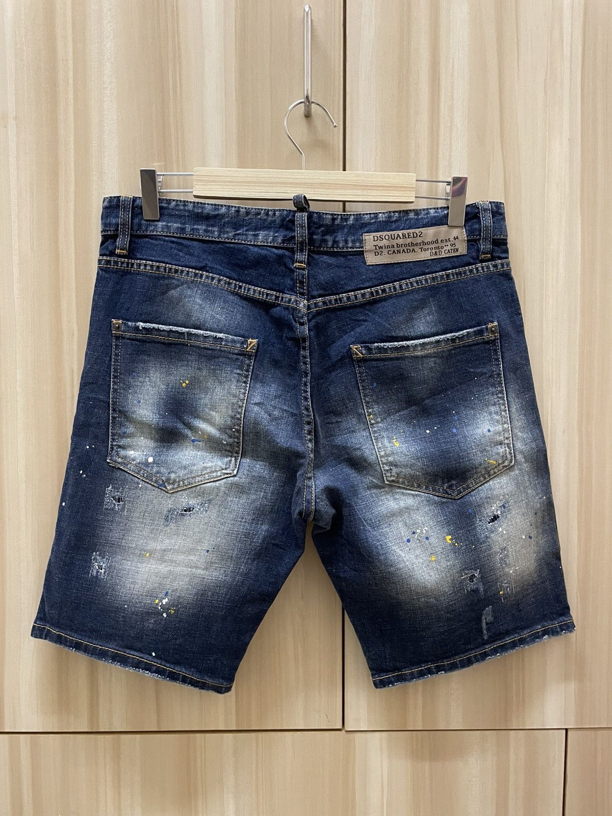 Dsquared2 Dsquared2 SS22 Camo Patch denim short Size US 33 - 6 Thumbnail