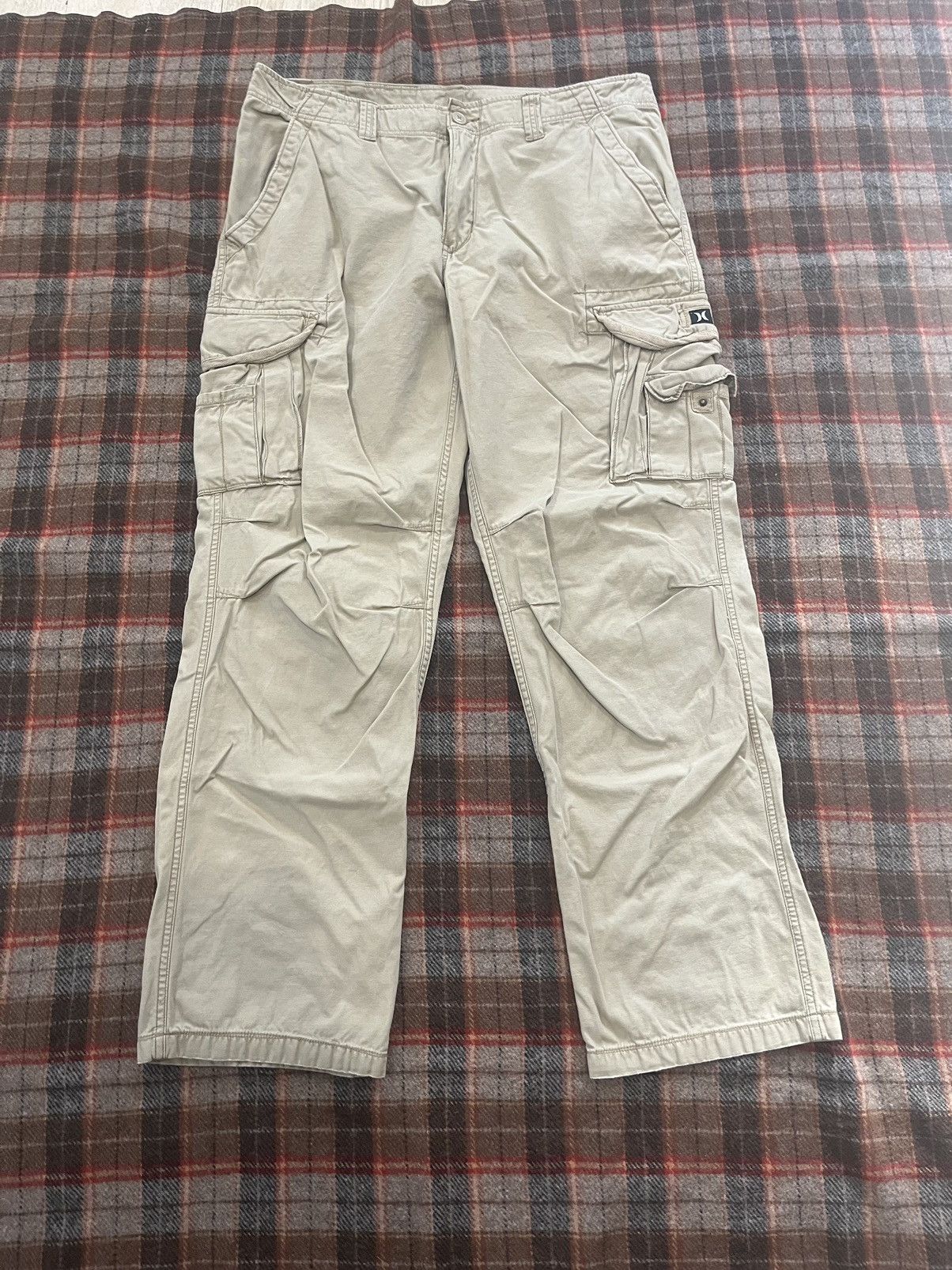 Hurley × Oakley × Vintage Vintage 90’s Hurley Cotton extra Cargo pants , trousers Size US 37 - 1 Thumbnail