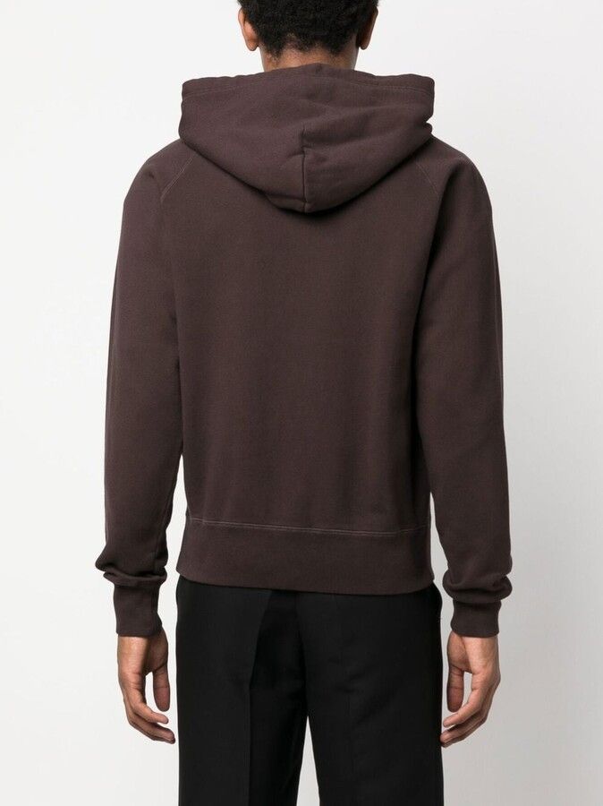o1loc1c0724 Zip-Up Hoodie in Dark Brown