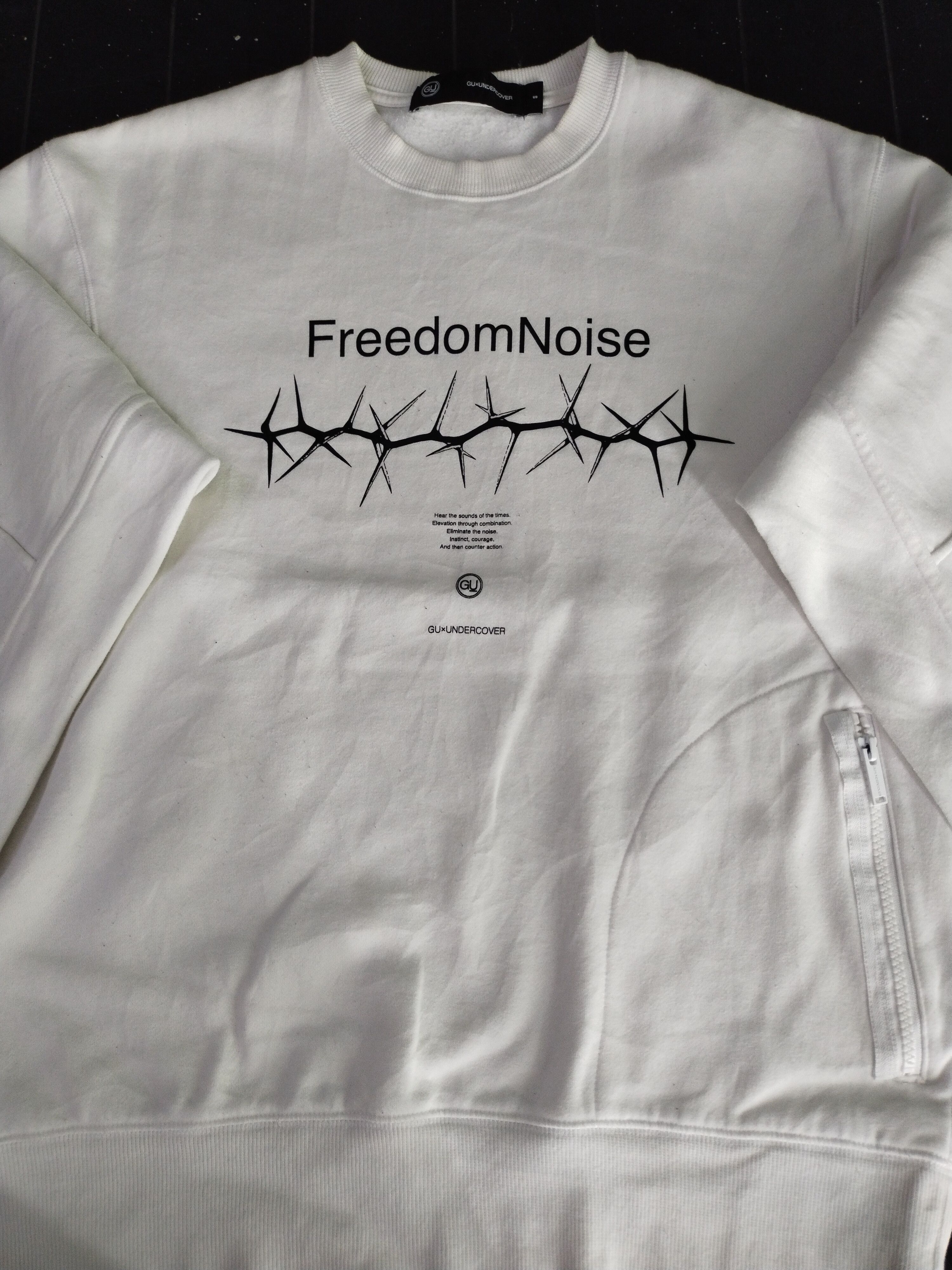 GU × Undercover GU x Undercover FreedomNoise White Sweatshirt Size US M / EU 48-50 / 2 - 1 Thumbnail