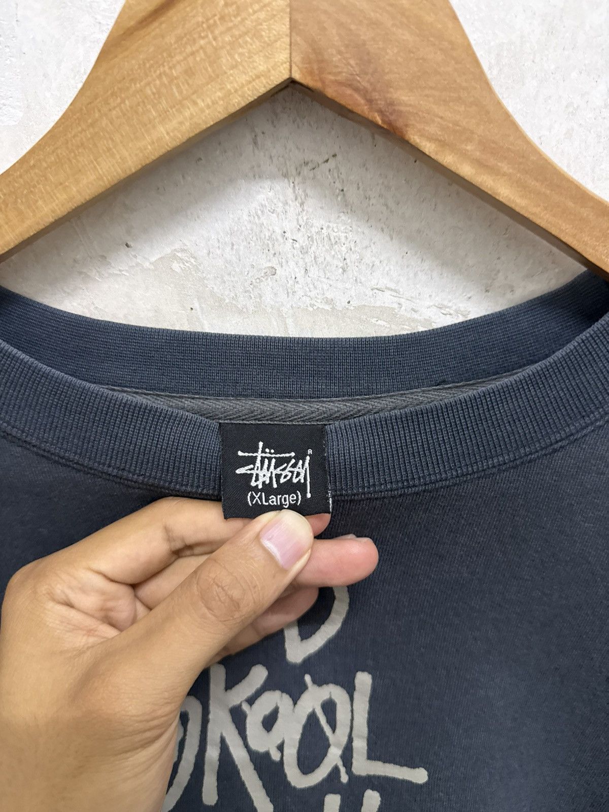 Stussy Vintage 90s Stussy Old Skool Flavour Sweatshirt Size US XL / EU 56 / 4 - 3 Thumbnail