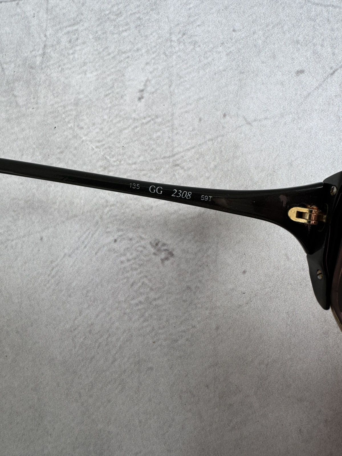 Gucci Gucci GG 2308 Sunglasses Black Frame Red Lenses Vintage Size ONE SIZE - 5 Thumbnail