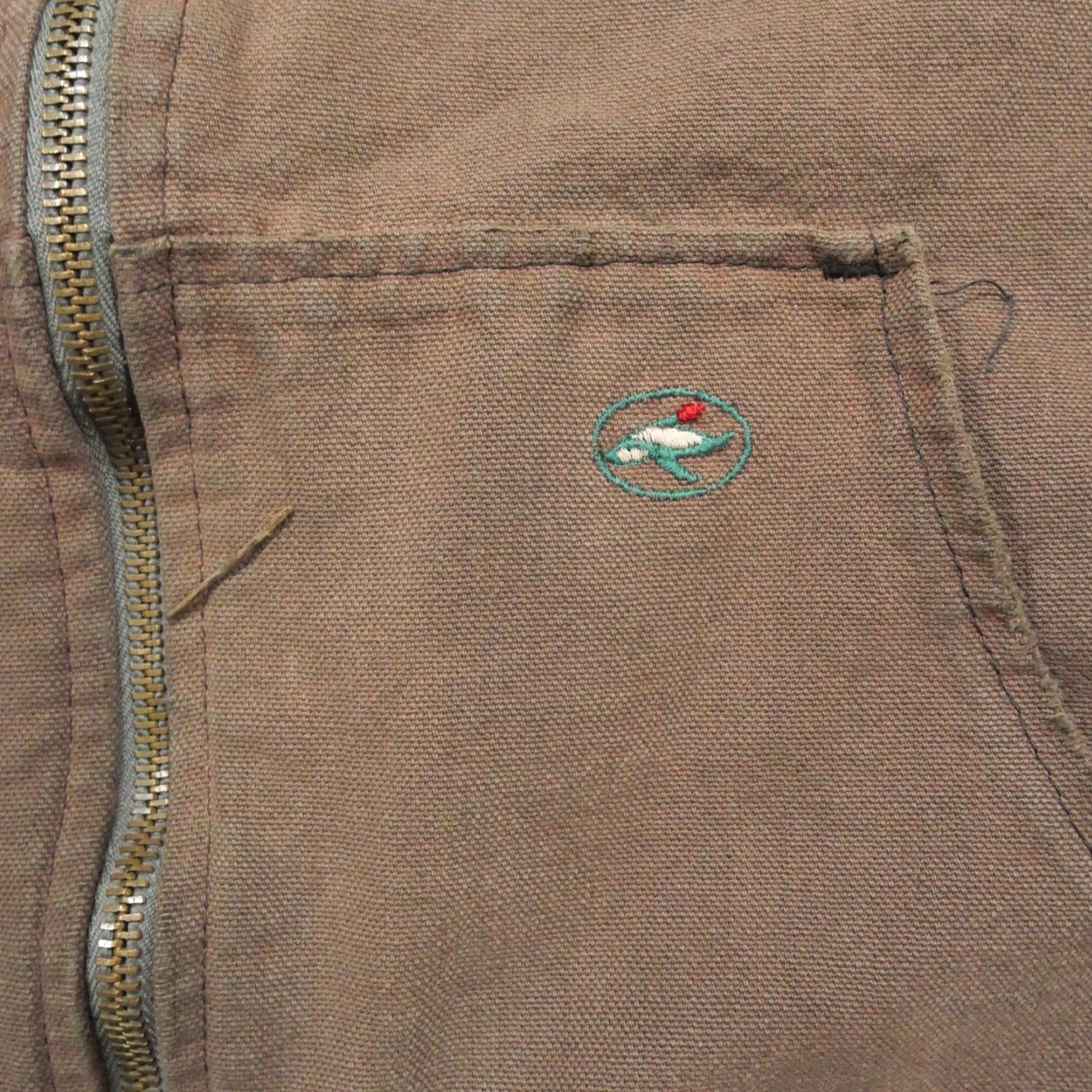 Vintage VINTAGE DuckHead Jacket Mens XLT Brown 90s Hooded Lined Cotton Canvas Zip Workwear Grunge 90s Mens XLT Brown Size US XL / EU 56 / 4 - 5 Thumbnail