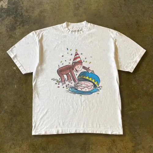 Japanese Brand Kiuchi x Miyo White casual retro cake pattern cotton t-shirt Size US L / EU 52-54 / 3 - 7 Thumbnail