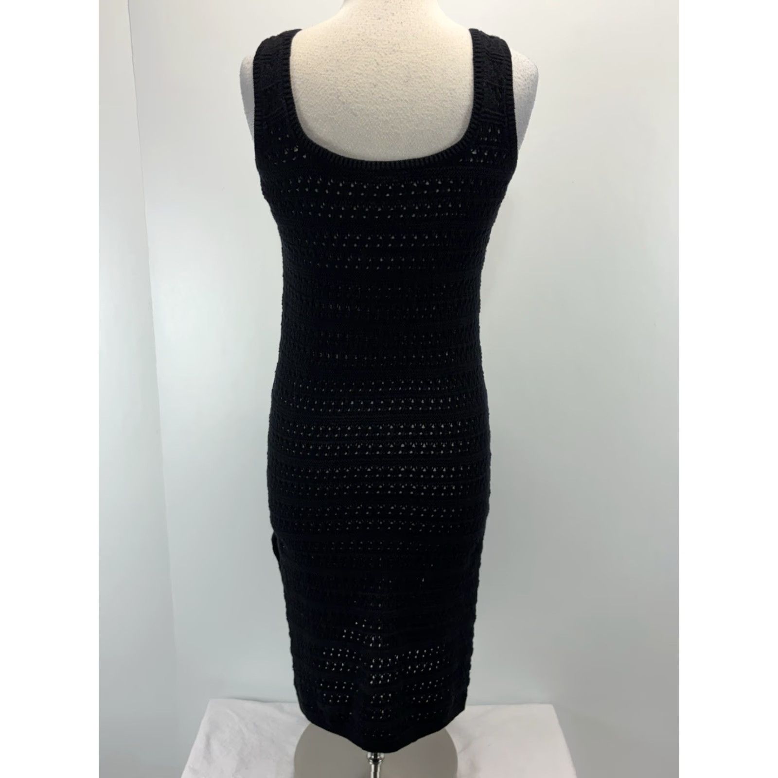 Old Navy Old Navy Crochet Midi Dress Women’s Small Black Coverup Tank Open Knit Dress N/A? Size S / US 4 / IT 40 - 3 Thumbnail