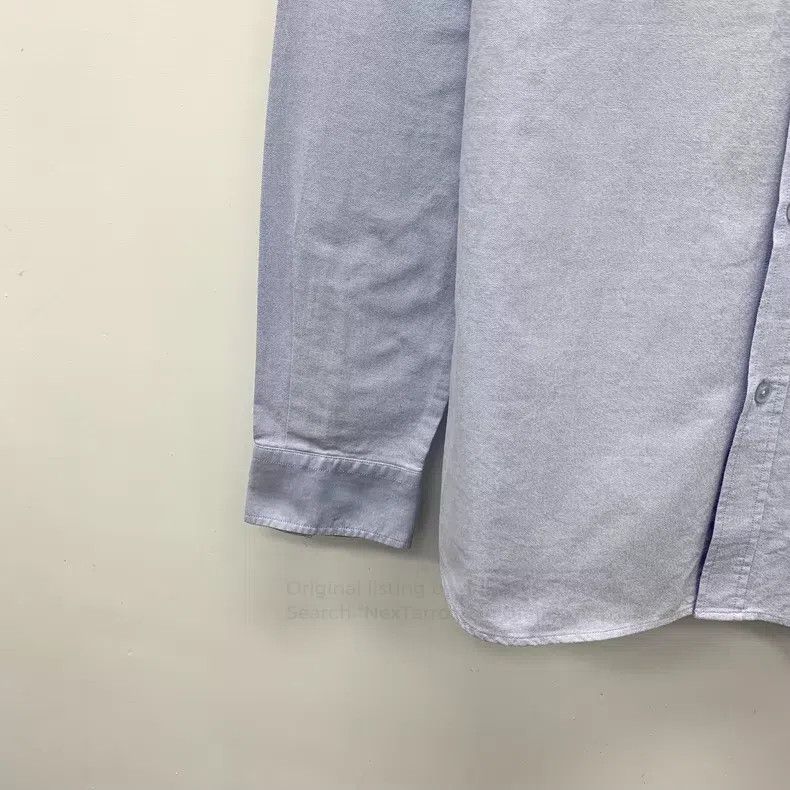 Givenchy Givenchy Blue Pattern Design Cotton Long-Sleeve Shirt Size XS / US 0-2 / IT 36-38 - 4 Thumbnail