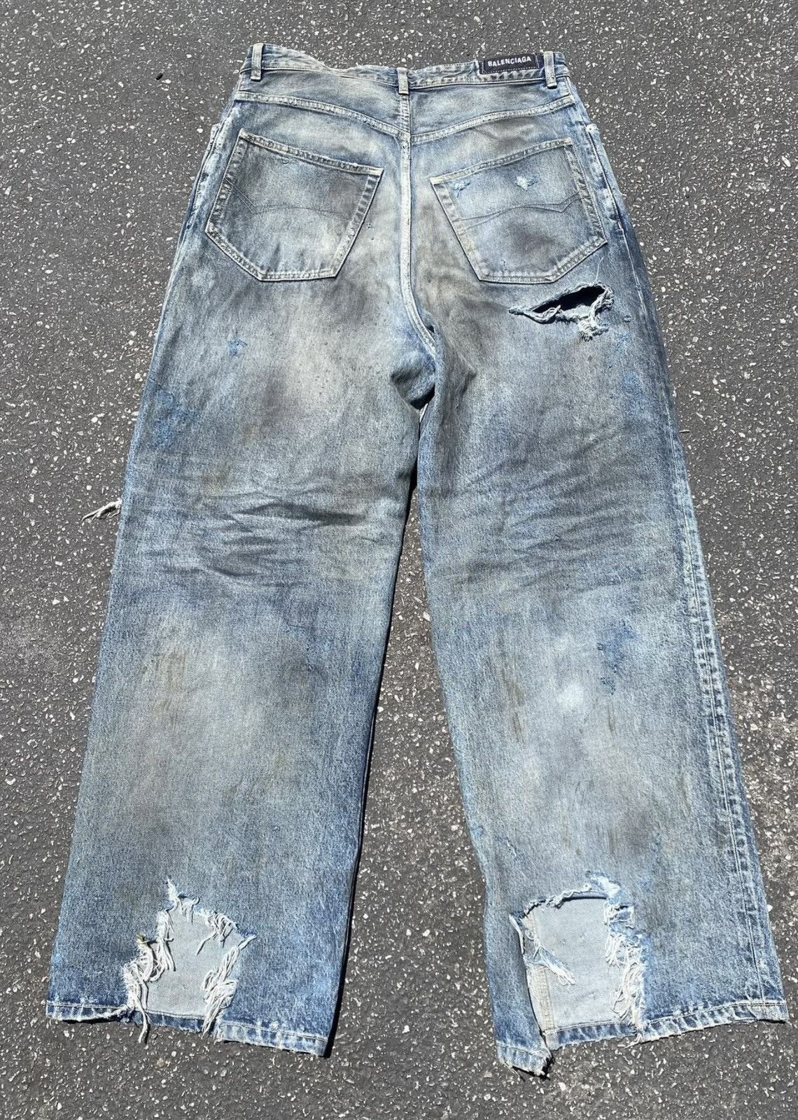 Balenciaga Balenciaga Oil Spill Jeans Size US 30 / EU 46 - 2 Thumbnail