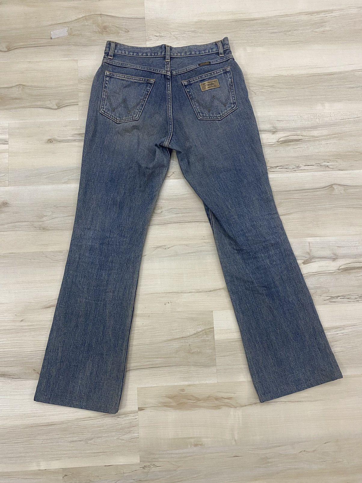 If Six Was Nine × Vintage × Wrangler Wrangler Flared Distressed Jeans Size US 29 - 2 Thumbnail