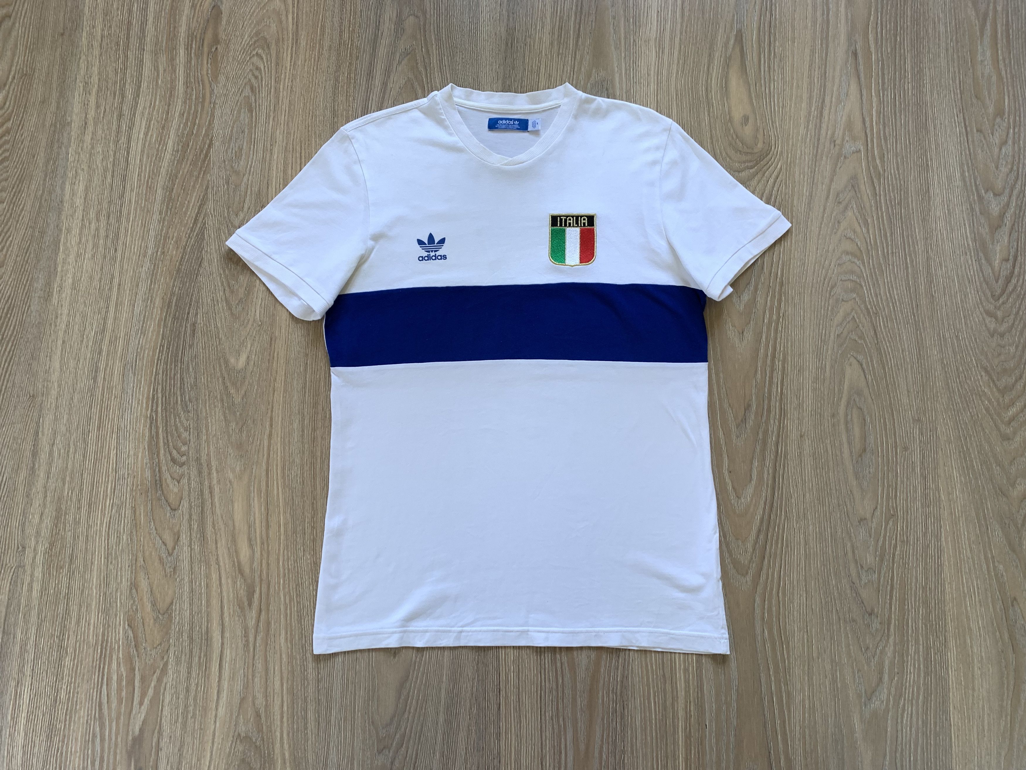 Adidas × Vintage Adidas Italia 7 Vintage White T Shirt 2011 Size US M / EU 48-50 / 2 - 2 Thumbnail
