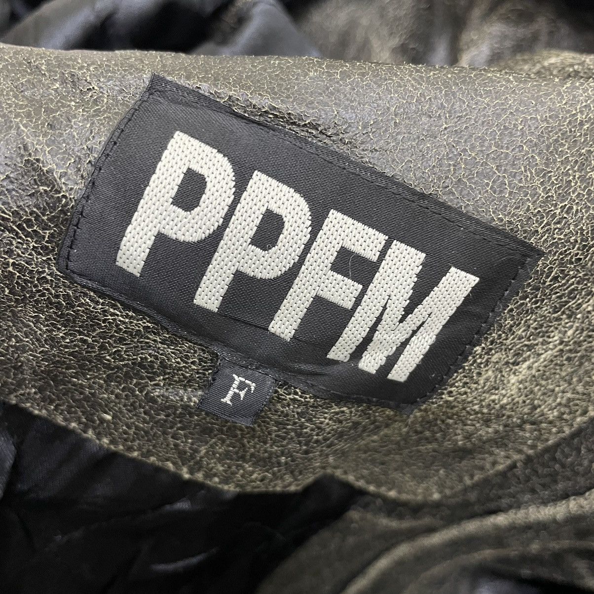 PPFM 💥Vintage PPFM 90s Cow Hide Slank Pocket Leather Jacket Size US M / EU 48-50 / 2 - 12 Thumbnail