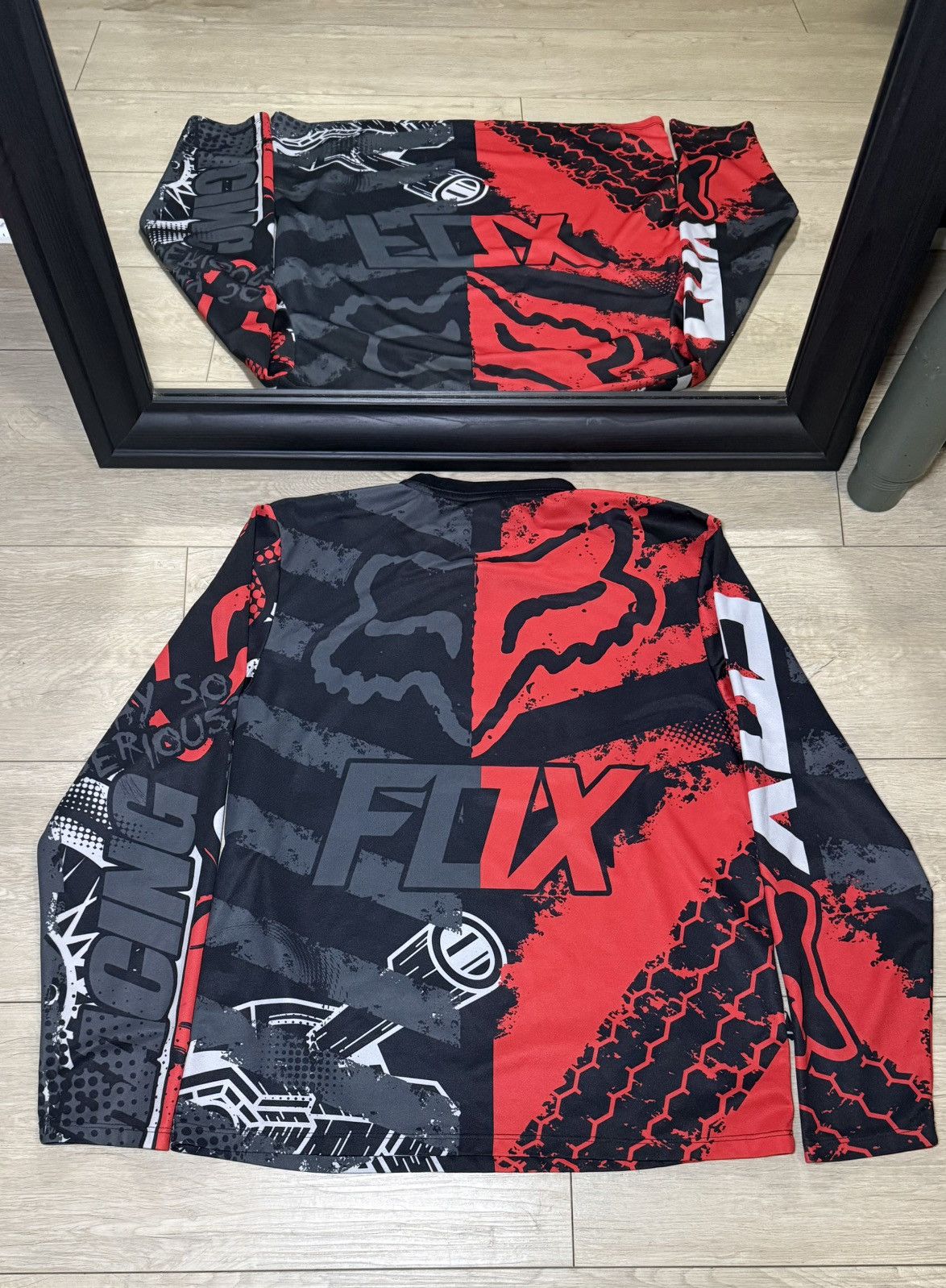 Fox Racing Y2K 2000s Fox Racing All Over Print Long Sleeve Tank Shirt Size US L / EU 52-54 / 3 - 2 Thumbnail