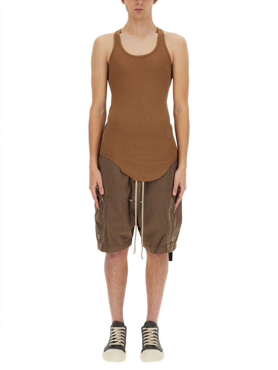 Rick Owens Drkshdw RICK OWENS DRKSHDW COTTON TANK TOP - BROWN Size US S / EU 44-46 / 1 - 1 Thumbnail