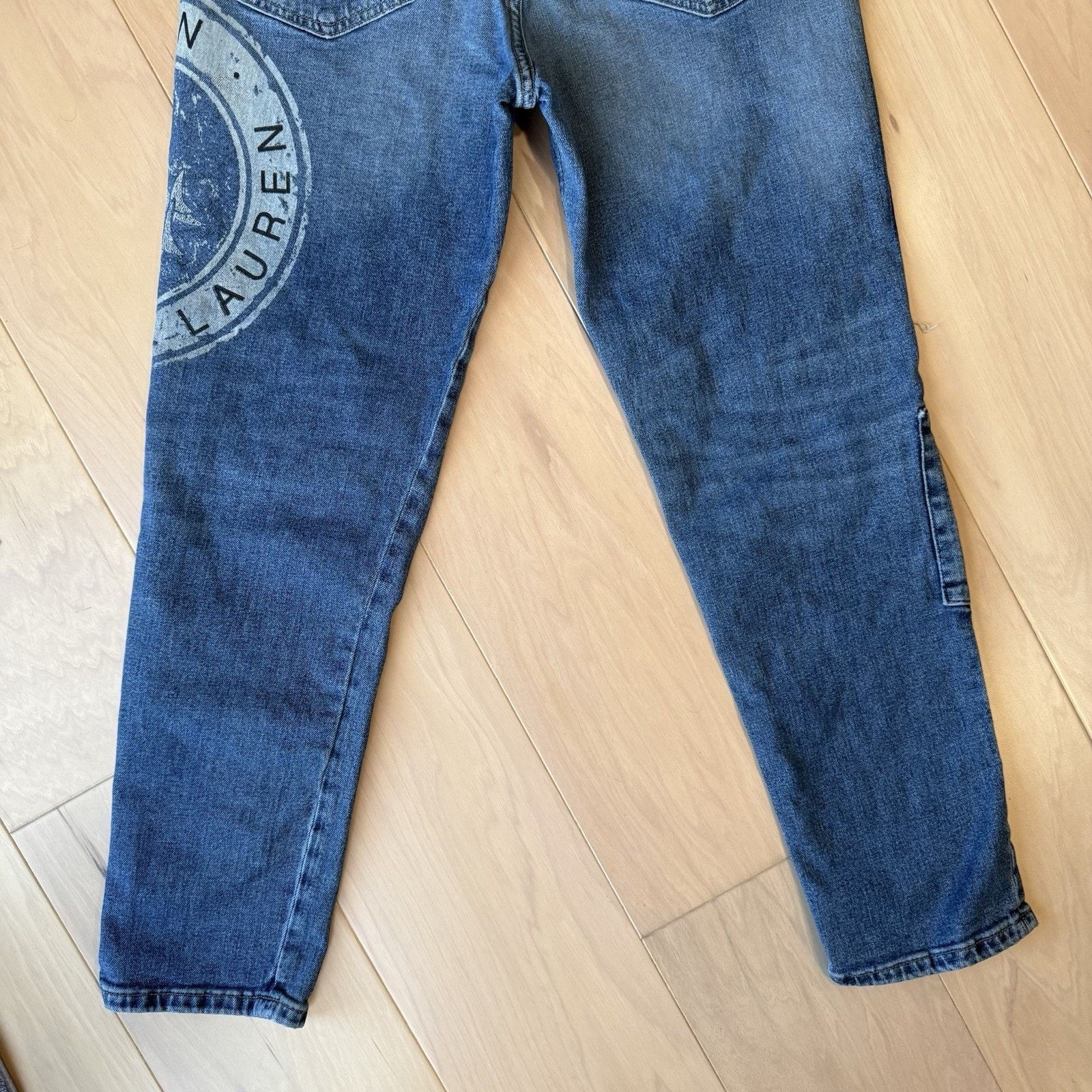 Polo Ralph Lauren Polo Ralph Lauren Jeans Women's 4 Blue Relaxed Tapered Size 32" / US 10 / IT 46 - 8 Thumbnail