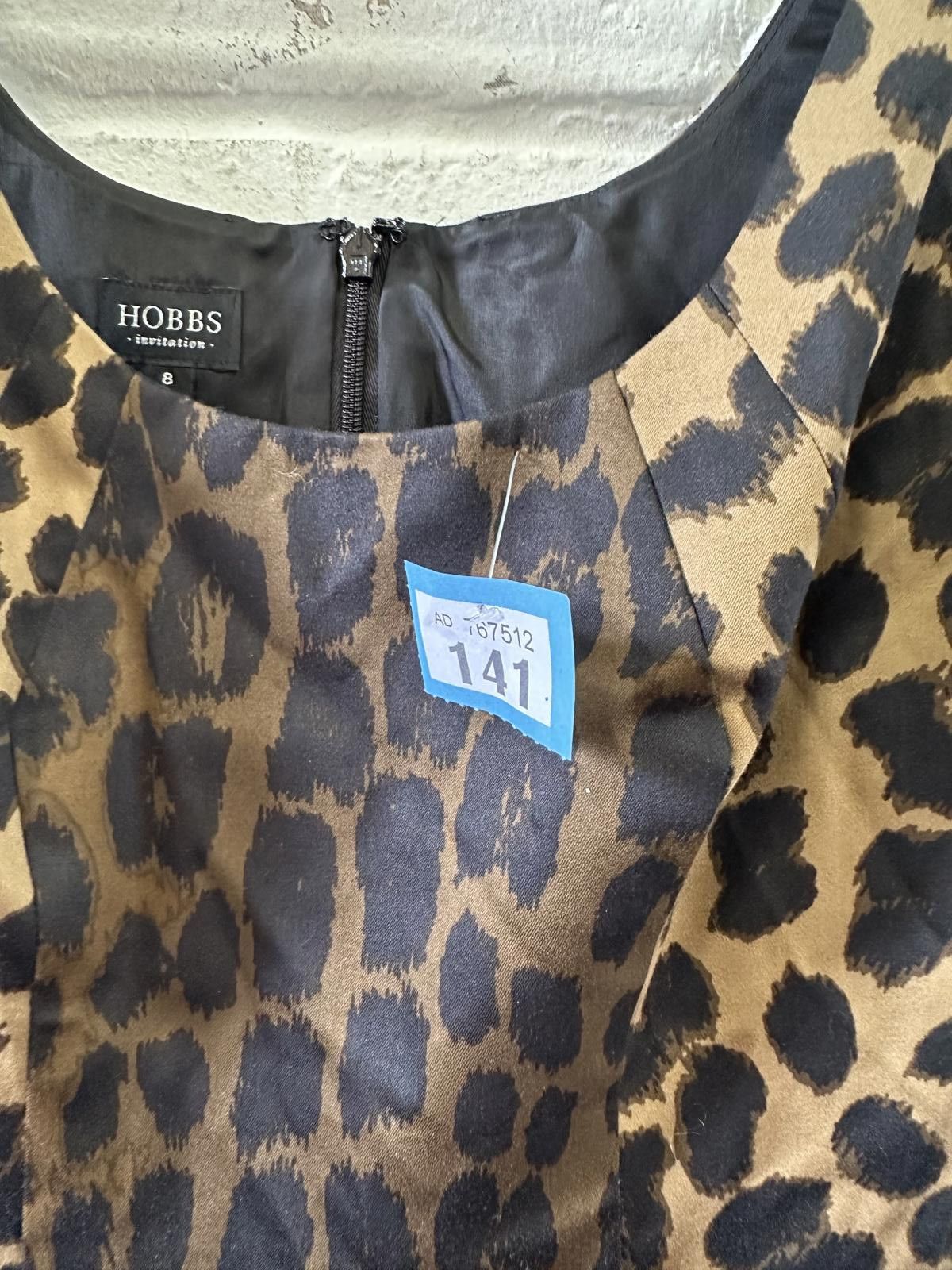 Designer Hobbs Sleeveless Leopard Print Dress Size S / US 4 / IT 40 - 1 Thumbnail