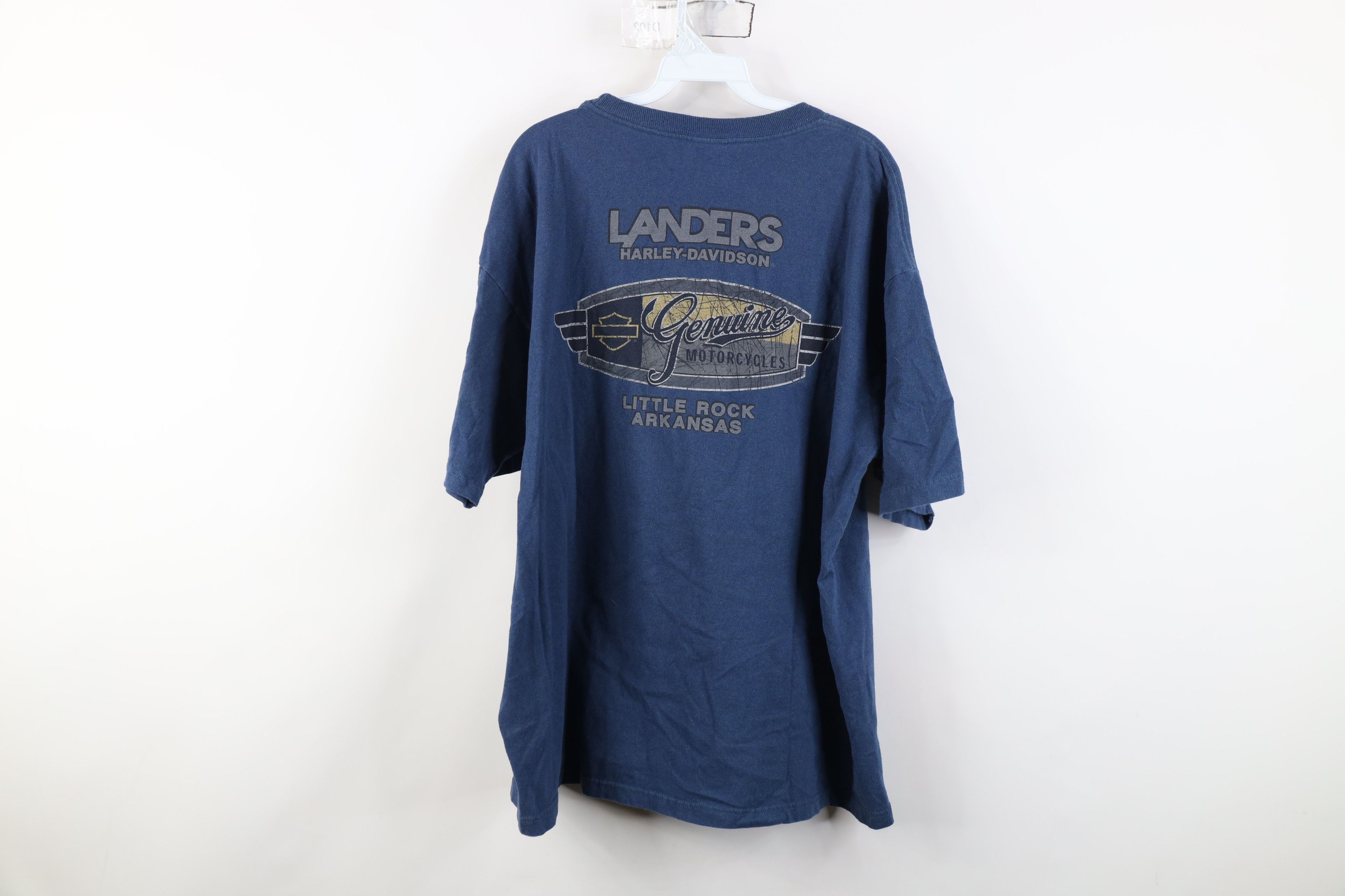 Harley Davidson Vintage Y2K Harley Davidson Spell Eagle World T-Shirt Blue Size US XL / EU 56 / 4 - 12 Thumbnail