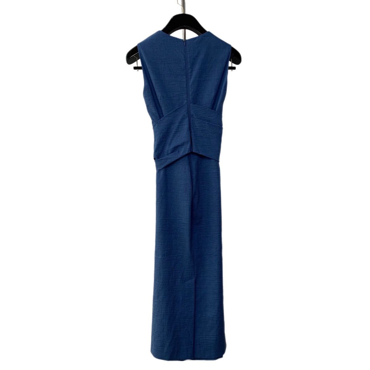 Sportmax Sportmax Dark Blue Waist Ruched Sleeveless Dress K26WX Size L / US 10 / IT 46 - 2 Thumbnail