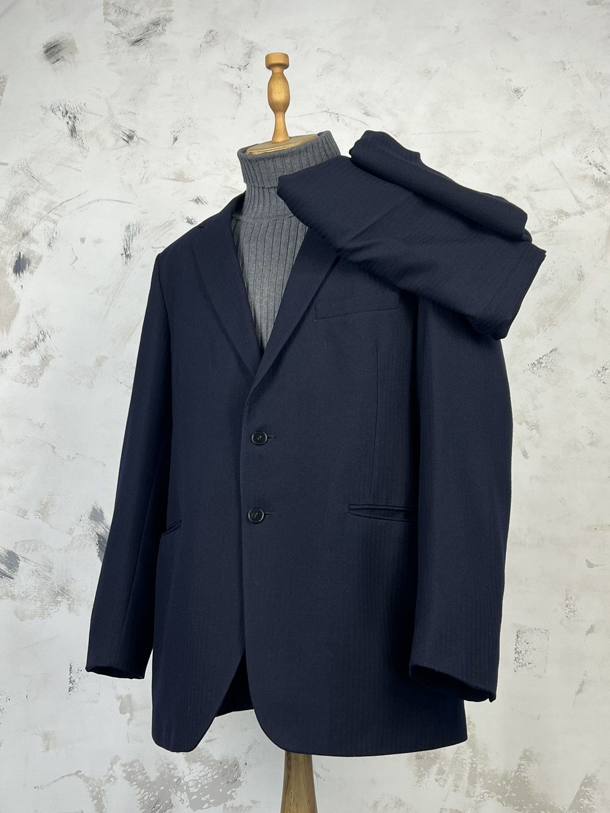 Burton Burton Tailored Navy Two Piece Suit Jacket Trousers L - XL Size 50R - 1 Thumbnail