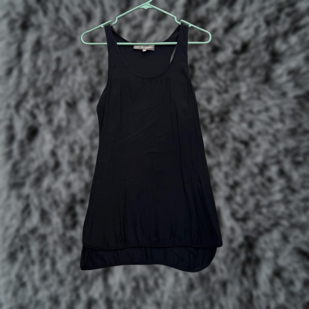 Vintage Lola & Sophie Tank Top Womens XS Black High Low Hem Sleeveless Shirt Made USA Size XS / US 0-2 / IT 36-38 - 1 Thumbnail