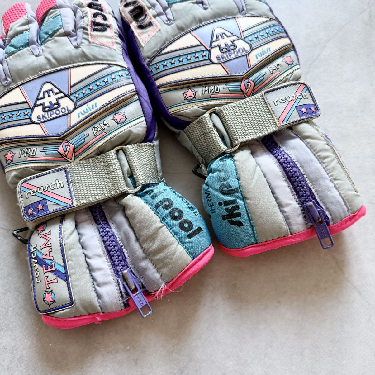 Vintage 80s Reusch Ski Pool Am Pro West Germany Snowboard Gloves Size ONE SIZE - 2 Thumbnail