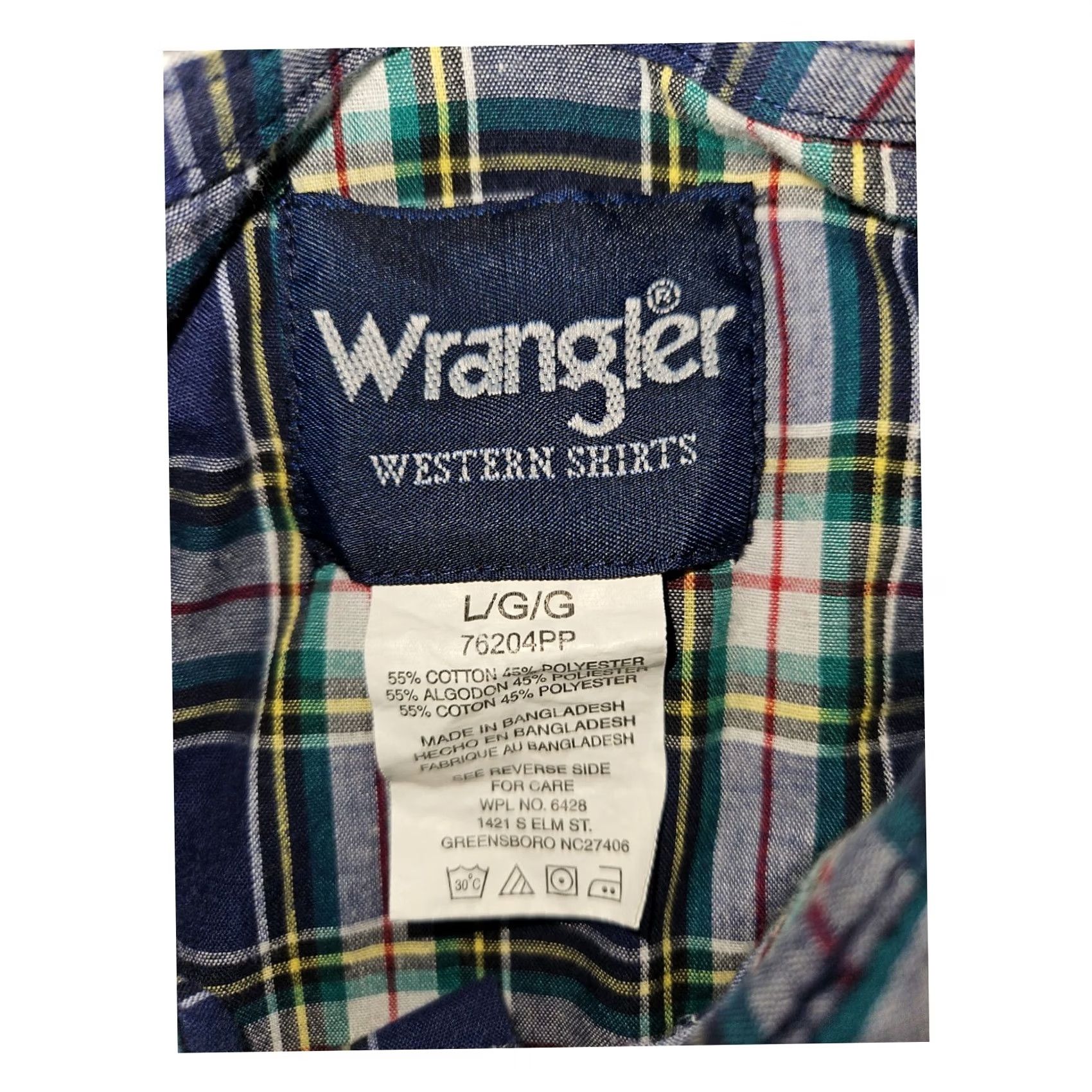 Wrangler Wrangler Western Pearl Snap Shirt Mens Large Short Sleeve Plaid Cowboy Classic Size US L / EU 52-54 / 3 - 2 Thumbnail