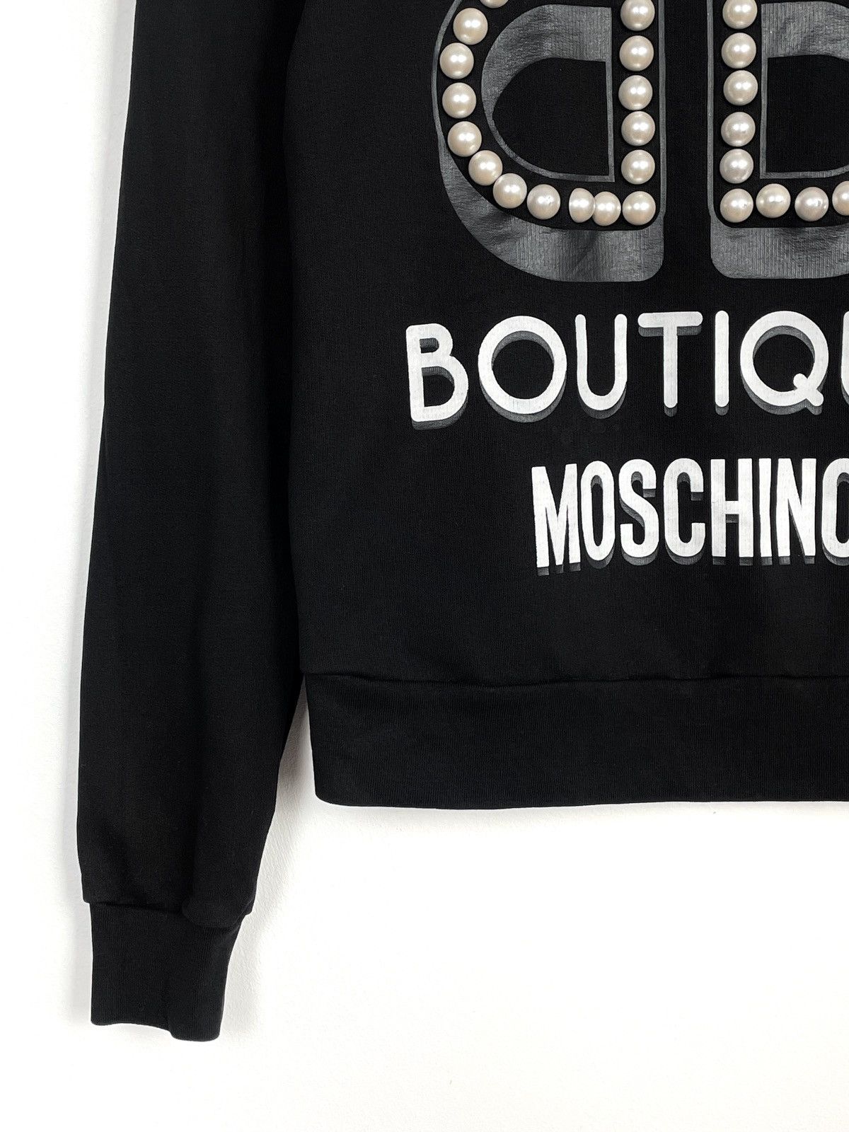 Boutique Moschino Moschino Kids Sweatshirt Big Logo with Pearl Embellishments Size XXS / US 00 / IT 34 - 4 Thumbnail