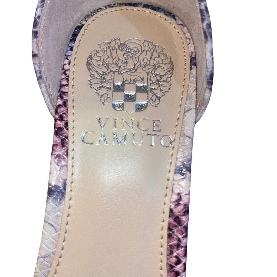 Vince Camuto Vince Camuto Snakeskin Sathina Ankle Strap Platform Heel 8 Size US 8 / IT 38 - 6 Thumbnail