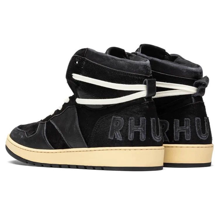 Rhude $595 Pony Hair Rhecess Vintage Distressed Hi Sneaker Leather Size US 9 / EU 42 - 9 Thumbnail