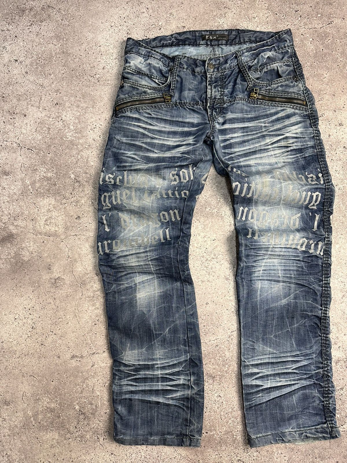 Japanese Brand × Vintage Vintage Y2K Junya Watanabe Style Archive Jeans Distressed Size US 34 / EU 50 - 3 Thumbnail